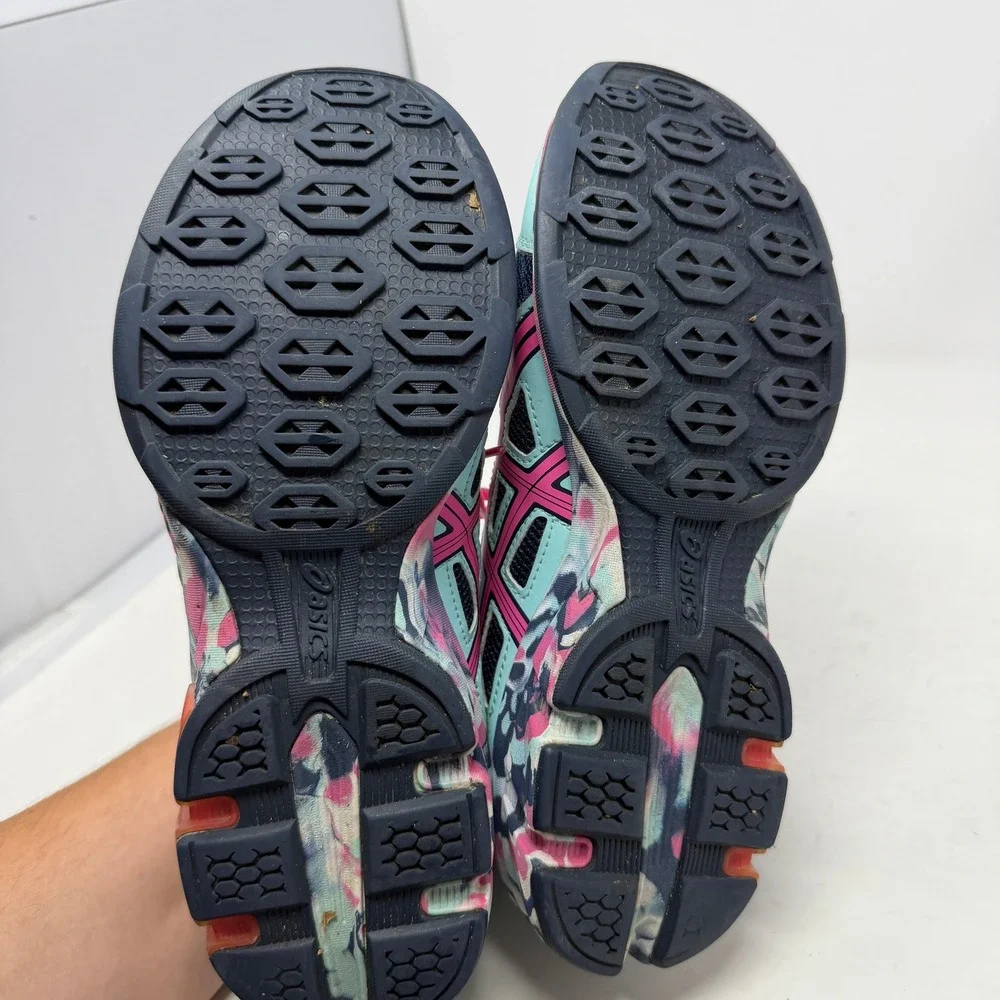 ASICS Gel-Frantic 7 Womens Running Shoes Navy Blue Pink T3A6Q Size 8.5